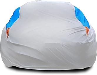 MORNYRAY Waterproof Car Cover All Weather Snowproof UV Protection Windproof Outdoor Full car Cover, Universal Fit for Sedan (Silvery, A4-Fit Sedan Length(186-193 inch)